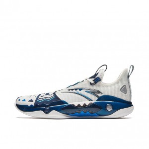 Anta Shock Wave 5 Pro "Mavericks" Basketball Shoes White / Blue | IUS527619