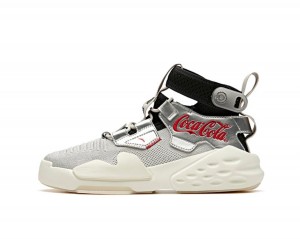 Anta Badao Coca Cola x Zero Sneakers Silver Black | XBJ791820