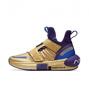 Anta Dragon Ball Super "Frieza" Basketball Shoes Gold / Blue | EXG750148