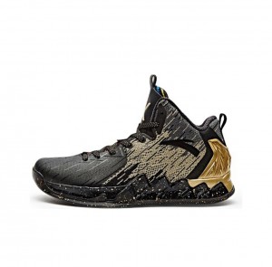 Anta Klay Thompson Kt2 The Finals Basketball Shoes Black / Gold | GKE937681