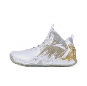 Anta Klay Thompson Kt2 The Finals Basketball Shoes White / Gold | JVF987013