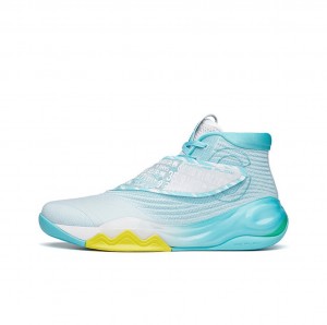 Anta Klay Thompson Kt6 High - Top of G6 Basketball Shoes White / Turquoise | IZT032895