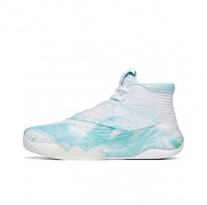 Anta Klay Thompson Kt6 High - Wave Basketball Shoes White / Turquoise | RBZ139758