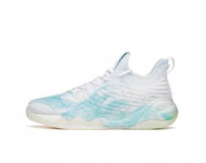 Anta Klay Thompson Kt6 Low "Wave" Basketball Shoes White / Turquoise | HAZ245107