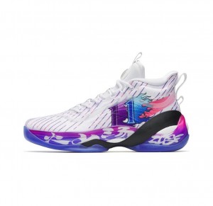 Anta Klay Thompson Kt7 "Double 11" Basketball Shoes White / Purple | BQD826035