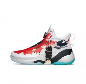 Anta Klay Thompson Kt7 "Koi" Basketball Shoes White / Black / Red | CXK856974