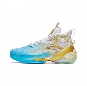 Anta Klay Thompson Kt7 Pro "Golden ocean" Basketball Shoes White / Gold / Blue | SOZ754236