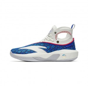 Anta Klay Thompson Kt8 “Baseball” Basketball Shoes White / Blue | FYJ907254