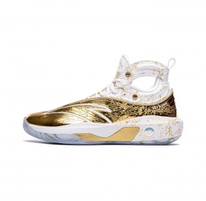 Anta Klay Thompson Kt8 "Gold Blooded" Basketball Shoes White / Gold | ACV906315