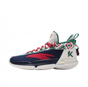 Anta Klay Thompson Kt9 "Christmas" Basketball Shoes White / Navy | BZA016728