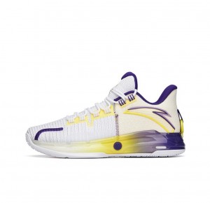 Anta Light Crazy 1 Pro Low Basketball Shoes White / Purple | ZCK746198