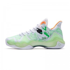 Anta SHOW 4 Basketball Shoes Green / White / Orange | PRD164205