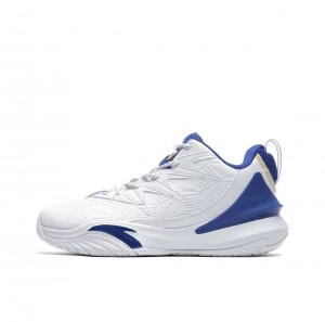 Anta Shock Quick Decision 5 Basketball Shoes White / Blue | PLO398710