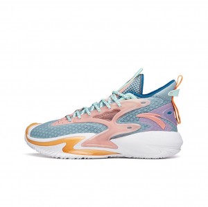 Anta Shock The Game 5.0 Crazy Tide 3.0 High Basketball Shoes Pink / Green | IQT561049