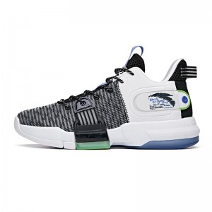 Anta Shock The Game "Daringly" 2.0 Basketball Shoes Black / White / Green | LMO427096