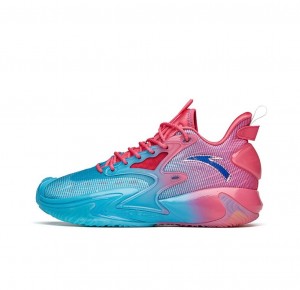 Anta Shock Wave 3 Basketball Shoes Blue / Red | AKY752961