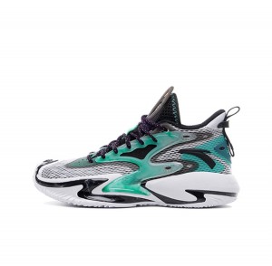 Anta Shock Wave 3 Basketball Shoes White / Green / Black | LQZ254396