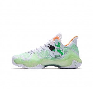 Anta Shock Wave 4 Basketball Shoes Green / White | JGF928415