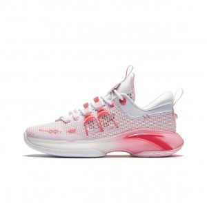 Anta Z-UP1 Low All Round "520" Basketball Shoes White / Pink | DPF178042