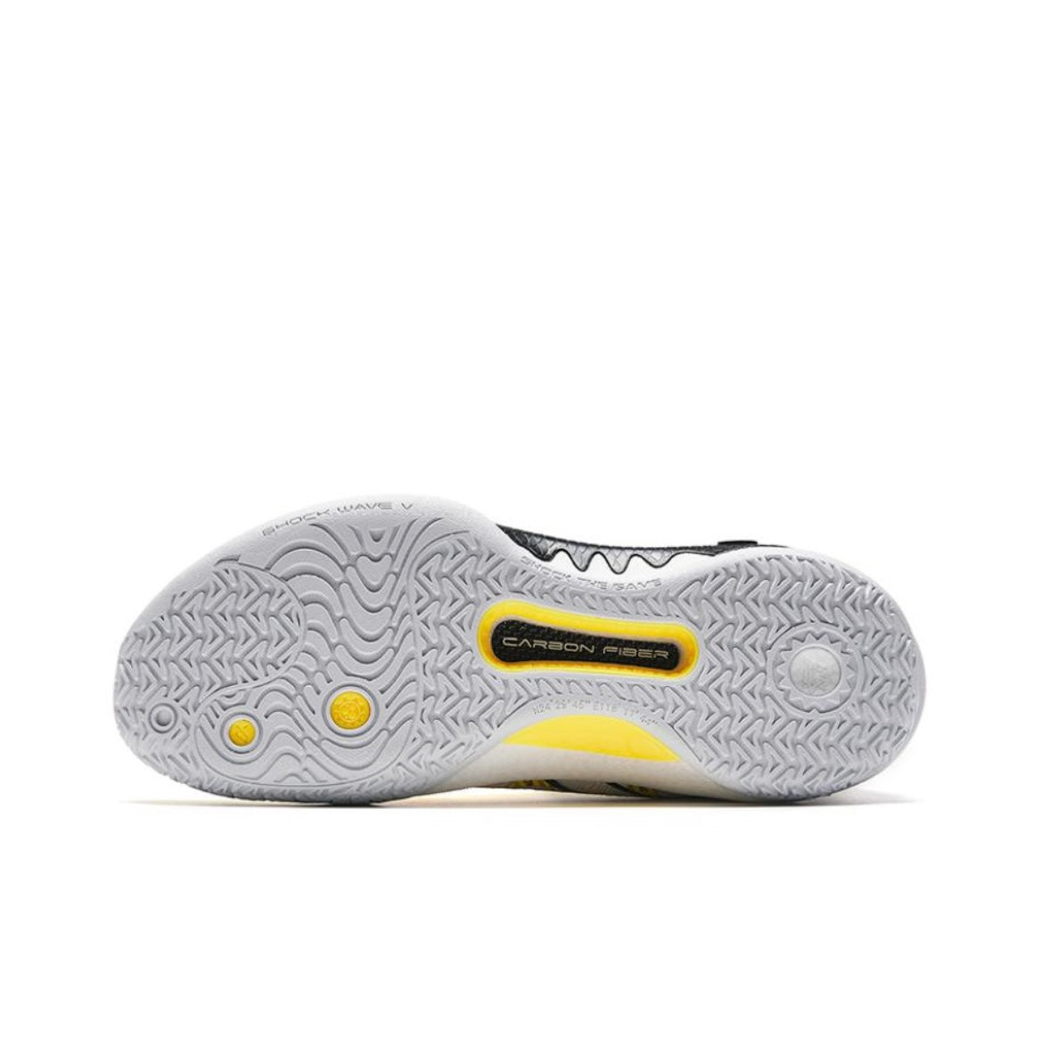 Anta Shock Wave 5 Basketball Shoes White / Yellow | RGL126874