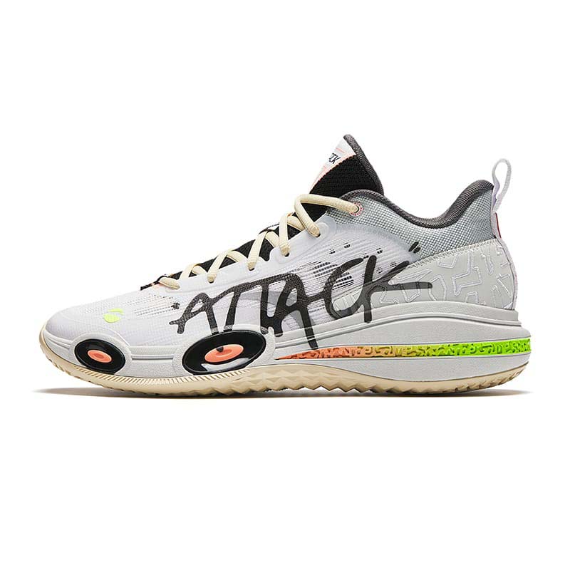 Anta ATTACK 1 Basketball Shoes White / Light Grey | JAQ570124