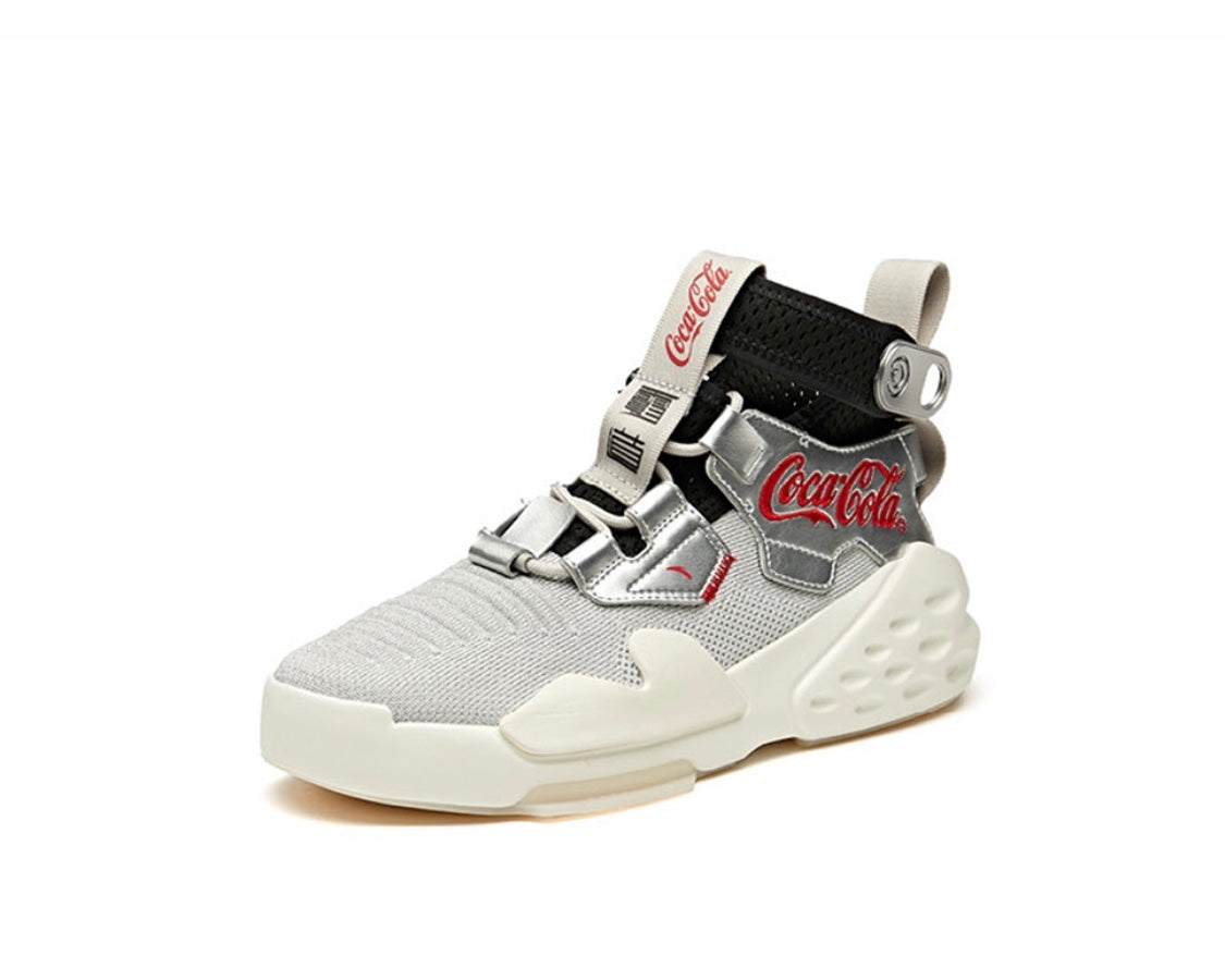 Anta Badao Coca Cola x Zero Sneakers Silver Black | XBJ791820