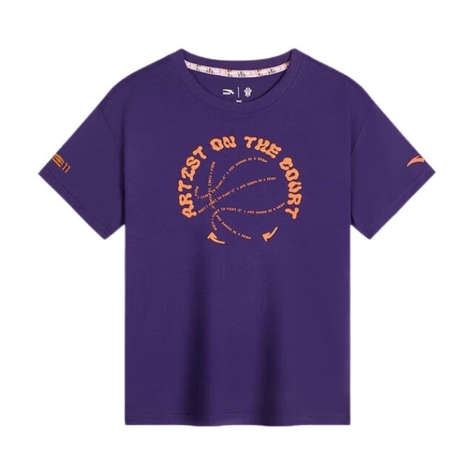 Anta KAI 1 Pure Cotton Basketball T-shirt Purple | QOC160847