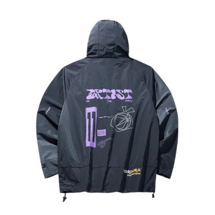 Anta KAI Basketball Series Hooded Jackets Balck / Purple | HKN601578