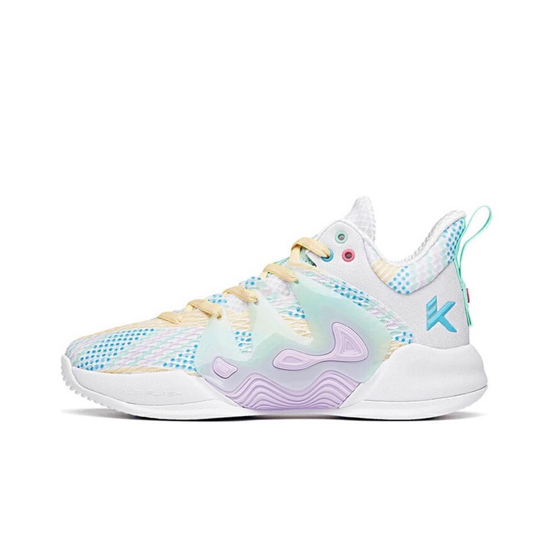 Anta KT “The Mountain 1.0” Low Basketball Shoes White / Blue / Purple | HKN302789