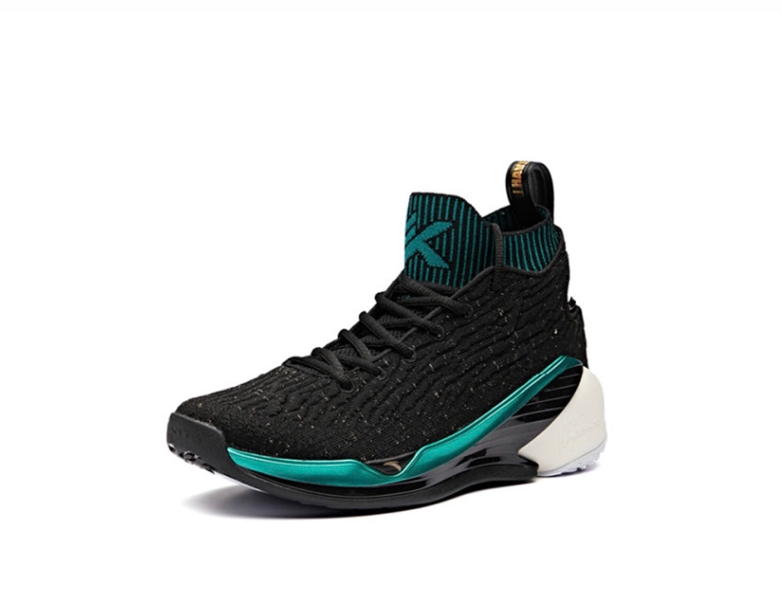 Anta Klay Thompson Kt4 Basketball Shoes Black / Green | ORT368704