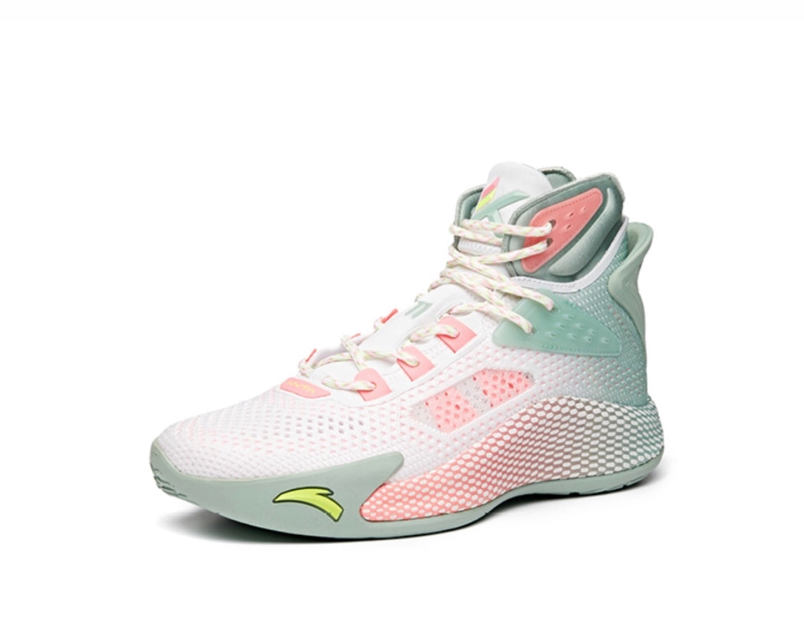 Anta Klay Thompson Kt5 High Basketball Shoes White / Green / Pink | BUS572986