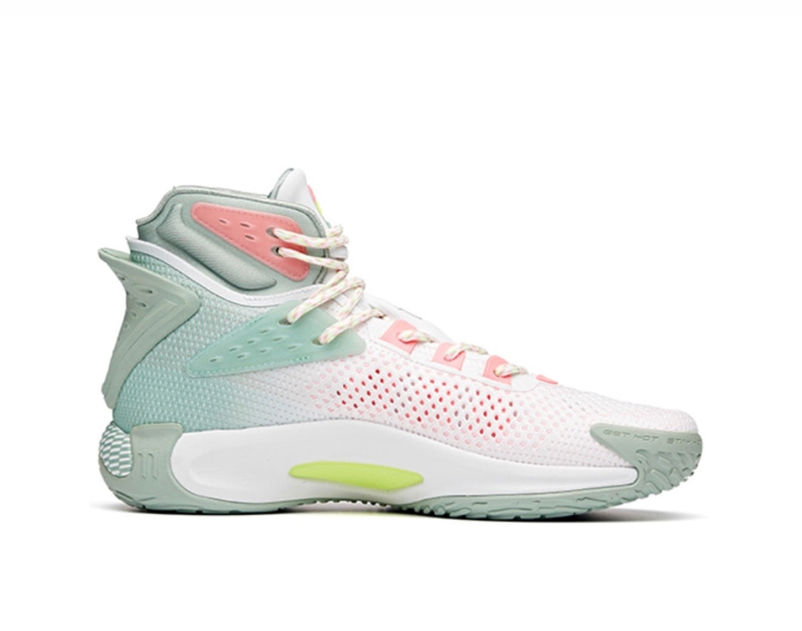 Anta Klay Thompson Kt5 High Basketball Shoes White / Green / Pink | BUS572986