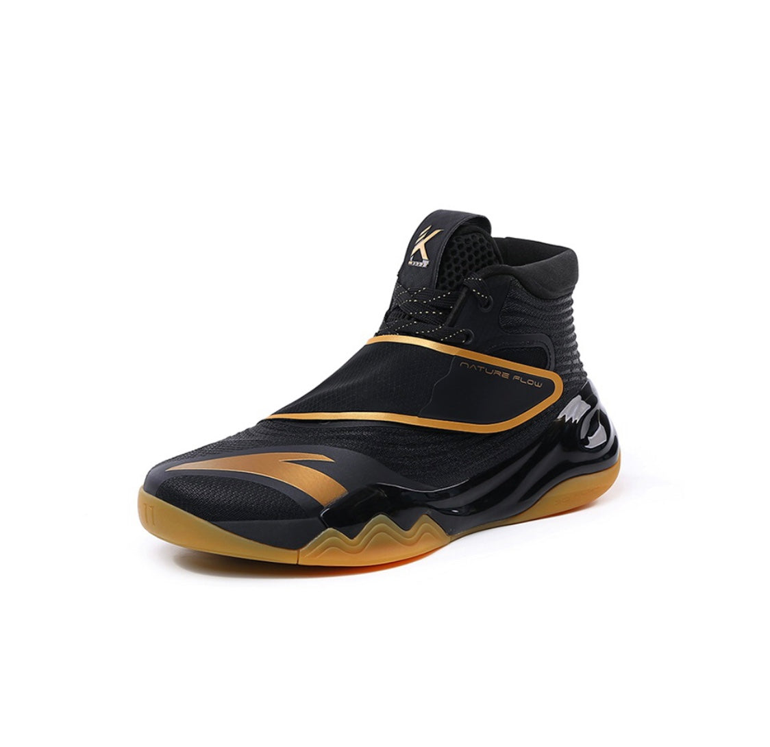 Anta Klay Thompson Kt6 High Basketball Shoes Black / Gold | QRF203457