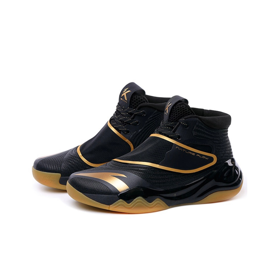 Anta Klay Thompson Kt6 High Basketball Shoes Black / Gold | QRF203457