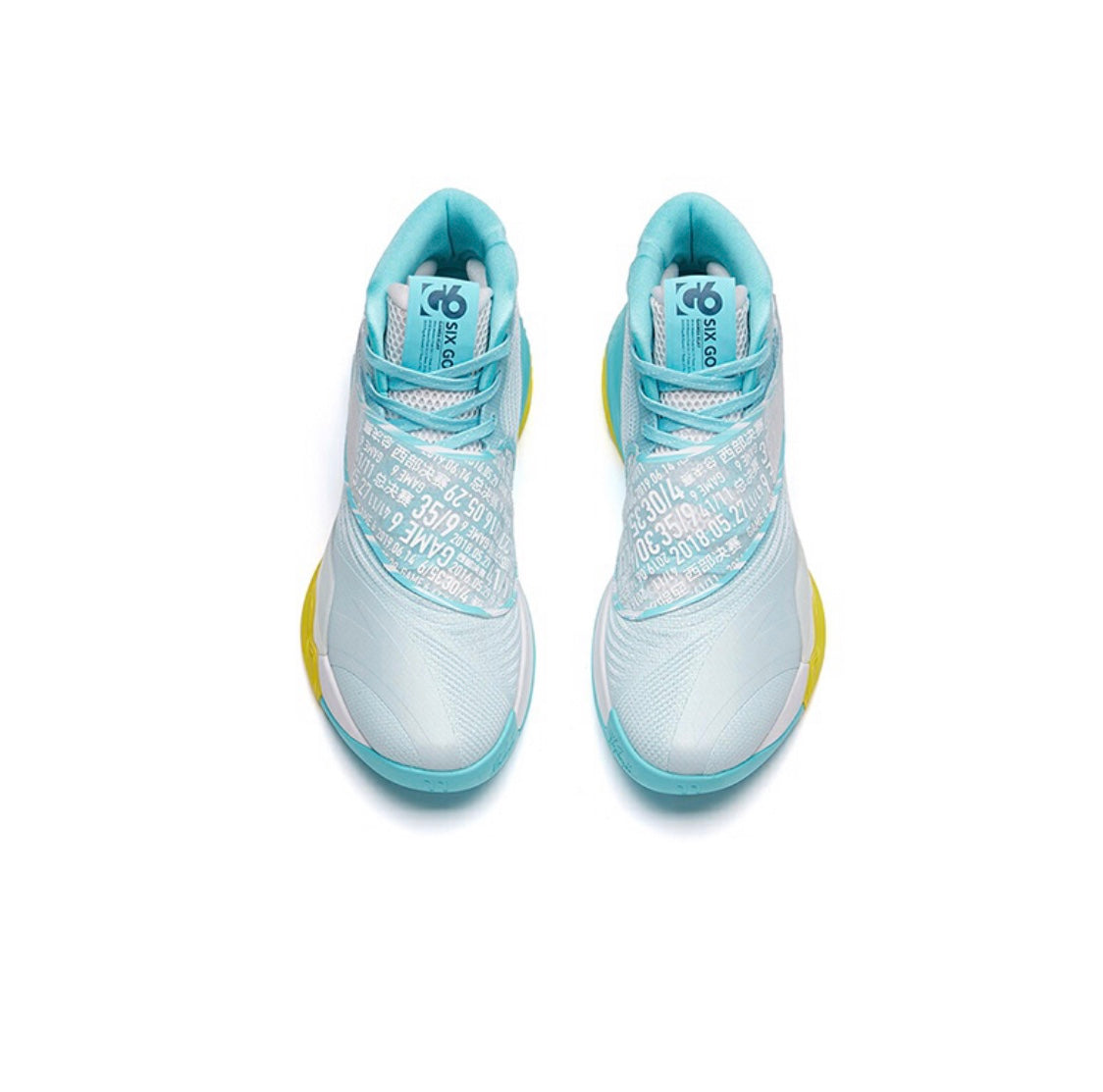 Anta Klay Thompson Kt6 High - Top of G6 Basketball Shoes White / Turquoise | IZT032895