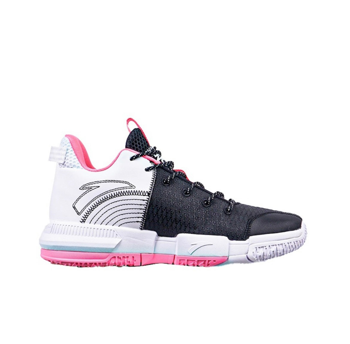 Anta Light Crazy 2 Basketball Shoes Black / Pink / White | EBQ075432