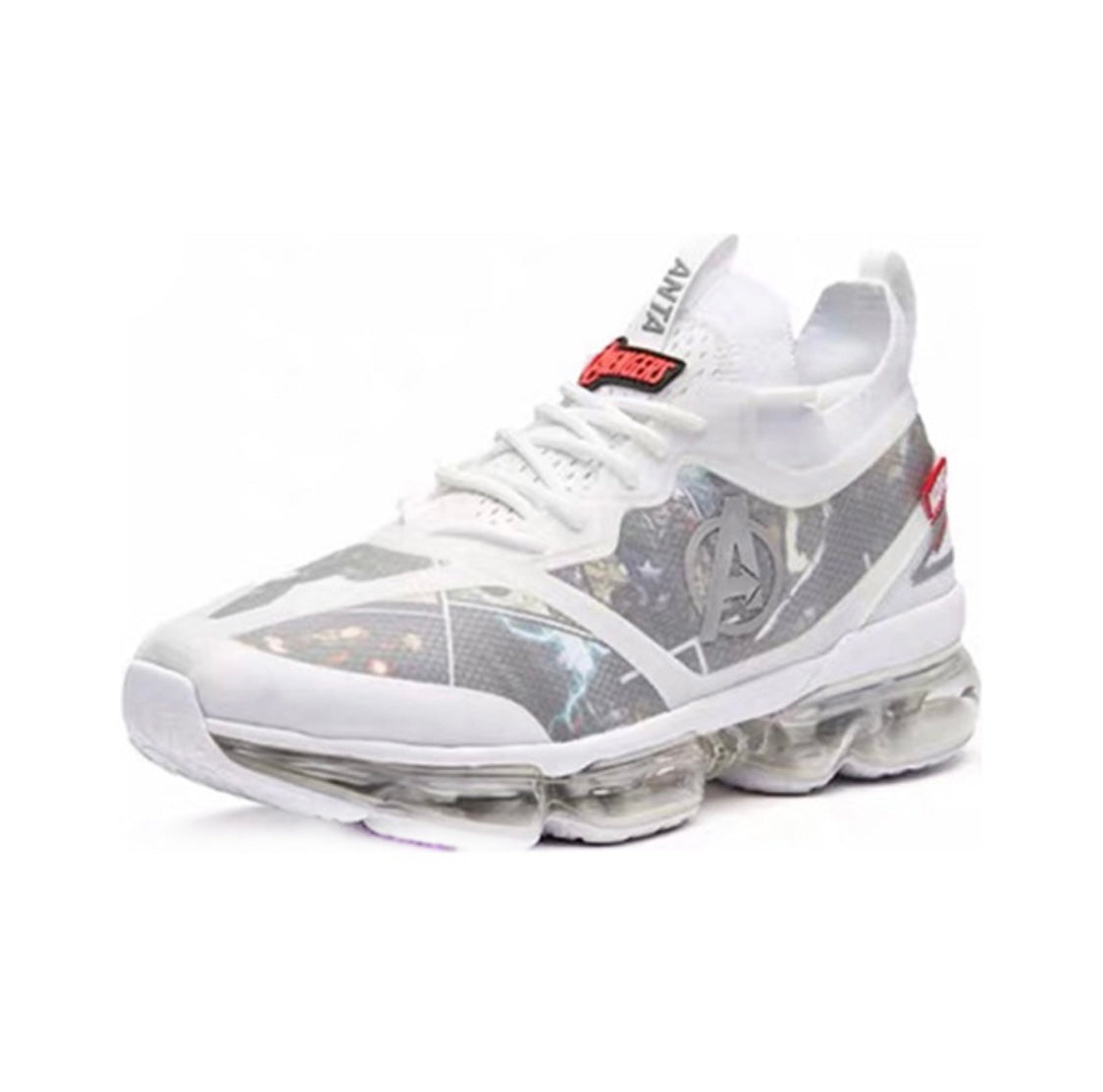 Anta Marvel Avengers SEEED Air Cushion Low Running Shoes White / Grey | XNG836295