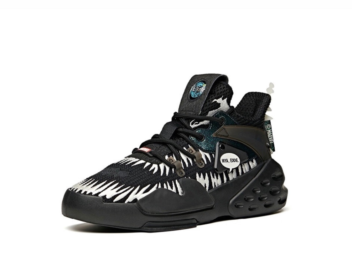 Anta Marvel Badao Mid “Venom” Running Shoes Black | JTV321675