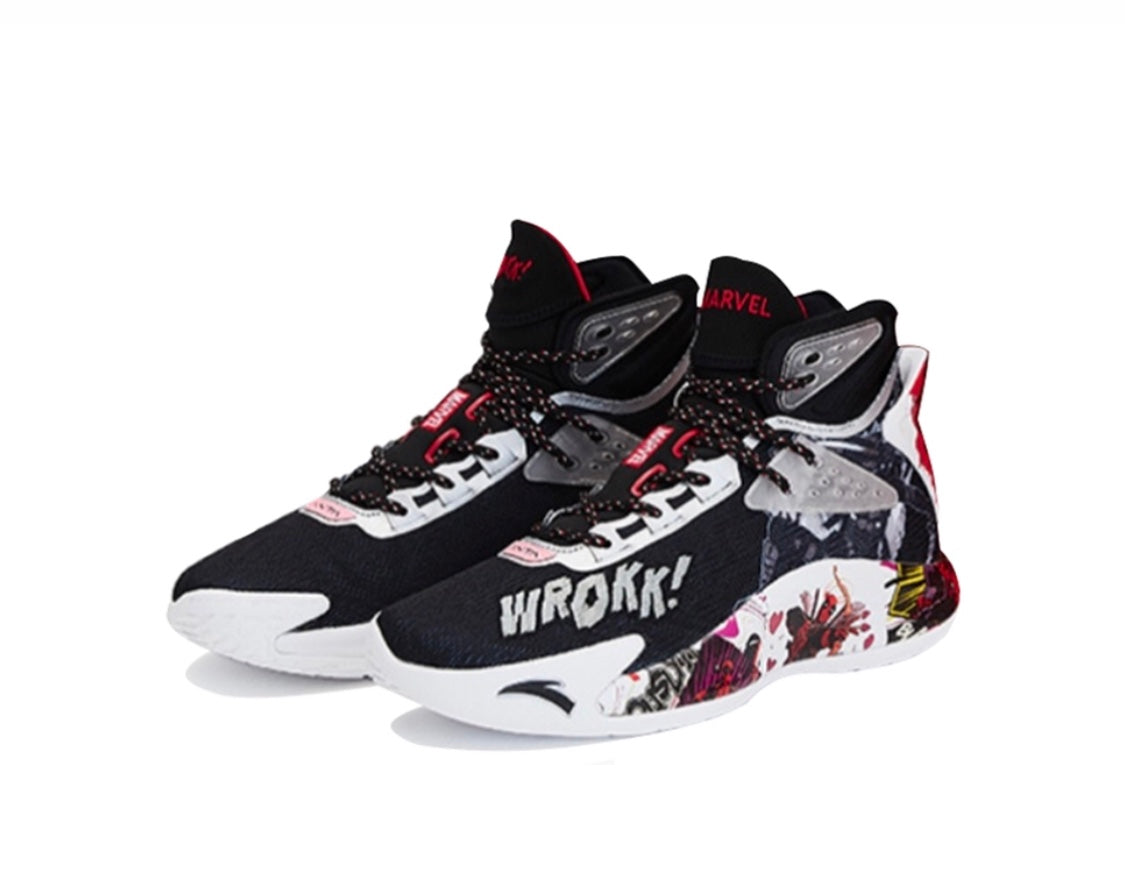 Anta Marvel Kt5 Deadpool Running Shoes Balck / White / Red | LSH387026