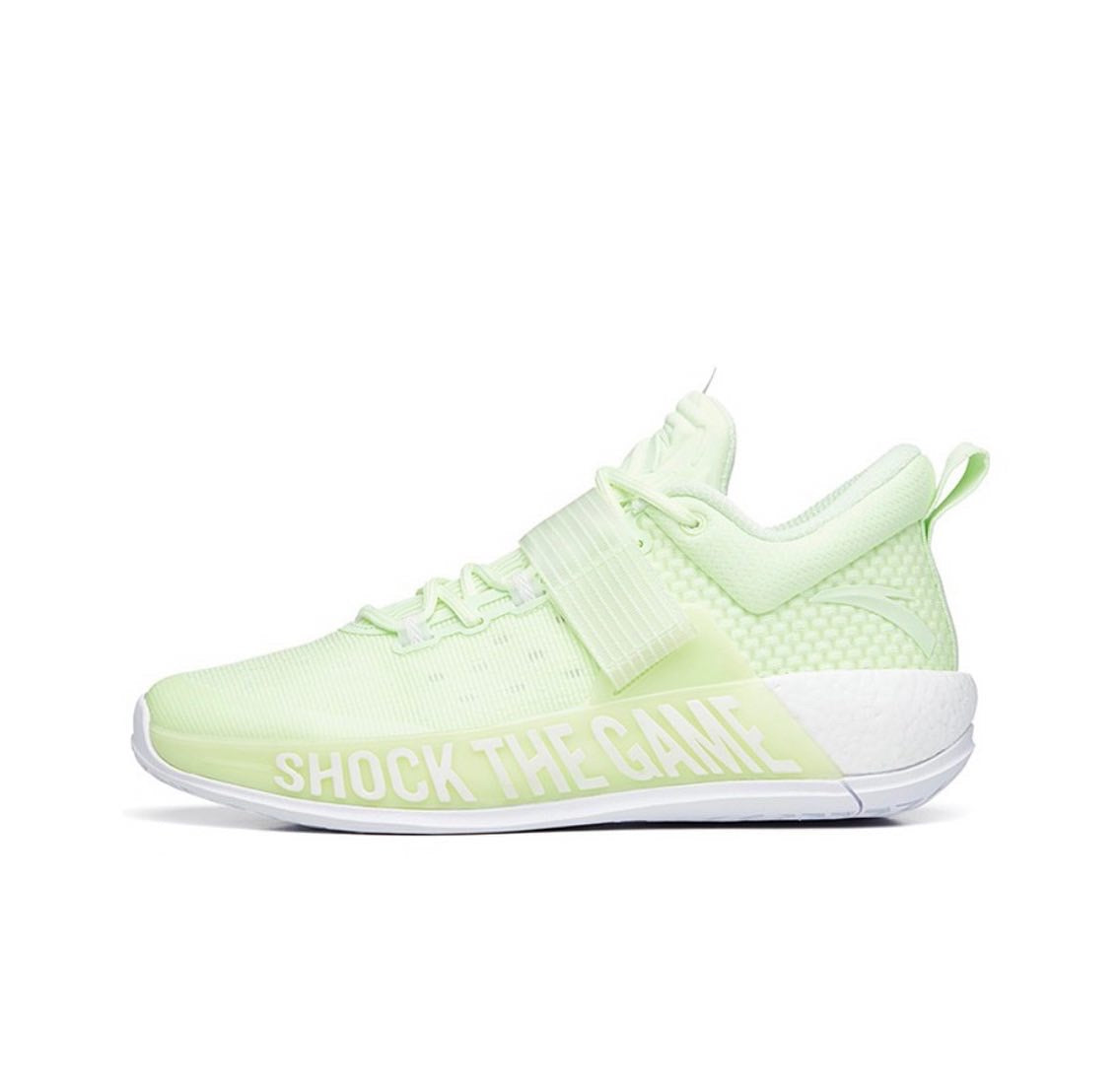 Anta Shock Sweep 4 Wear-resistant Breathable Basketball Shoes Fluorescent Green | MVB289640