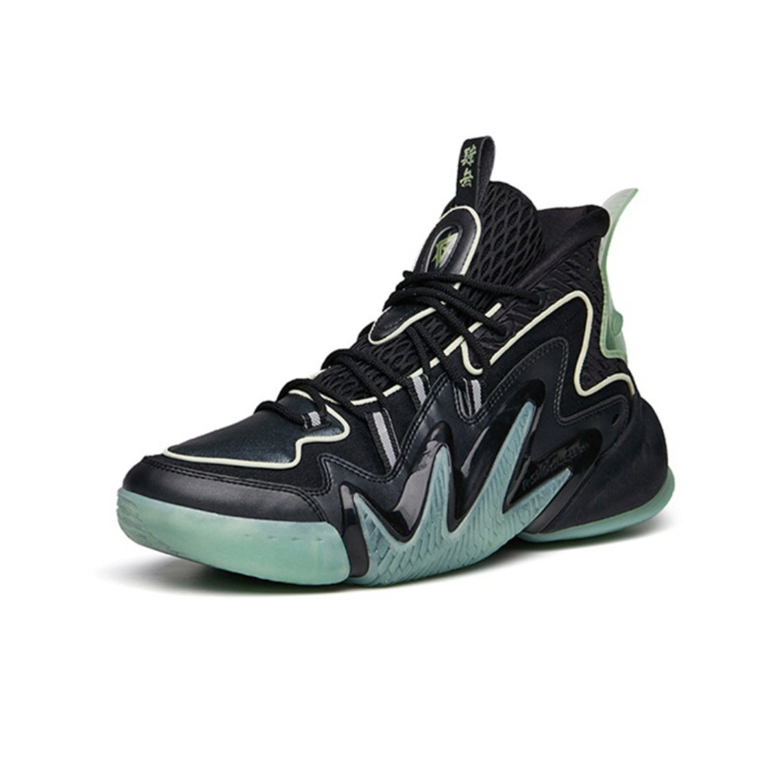 Anta Shock The Game 4.0 Basketball Shoes Black / Green | PHW467859