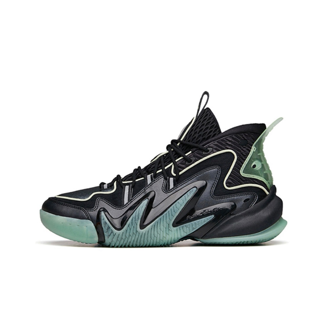 Anta Shock The Game 4.0 Basketball Shoes Black / Green | PHW467859