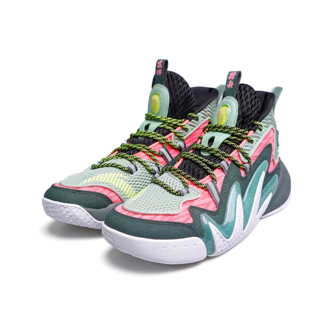 Anta Shock The Game 4.0 Basketball Shoes Grey / Green | JLB257930