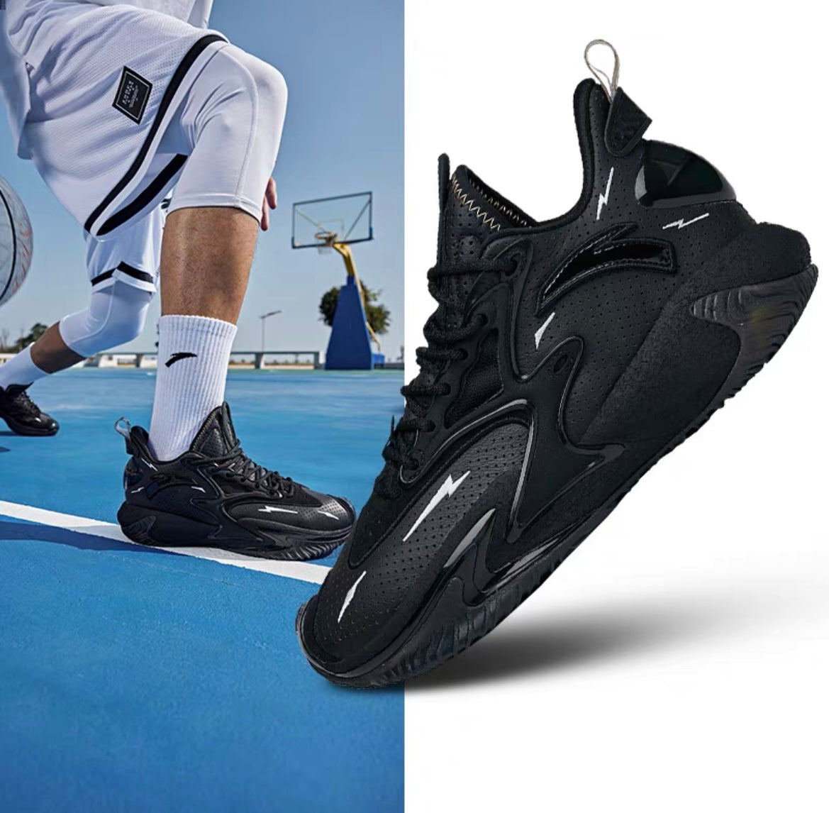 Anta Shock Wave 3 Pro Basketball Shoes Black | AWS416903