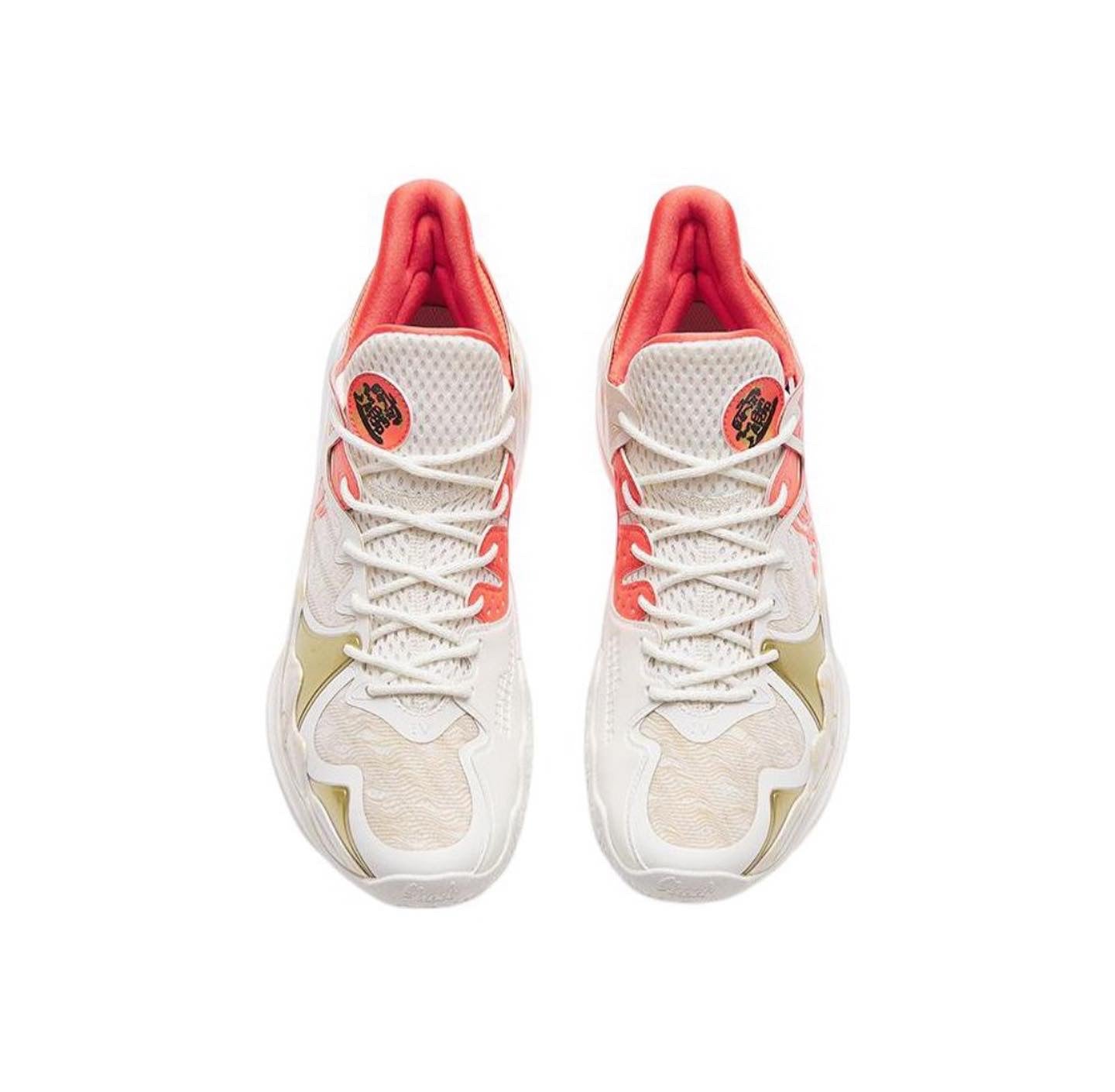 Anta Shock Wave 4 Basketball Shoes White / Pink | YEW390214