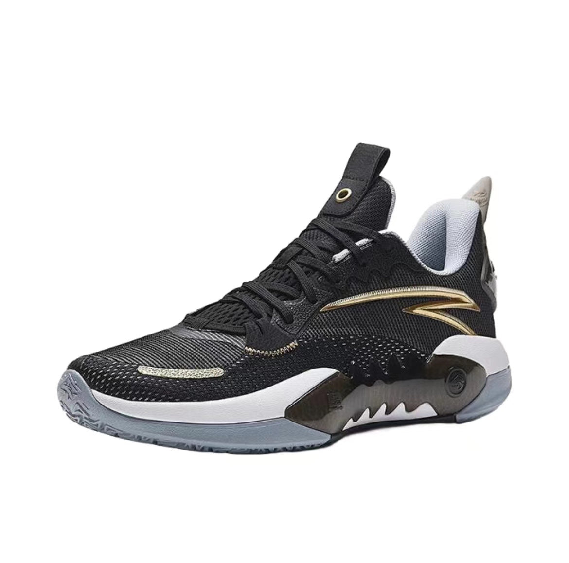 Anta Shock Wave 5 TD Basketball Shoes Black / Gold | OPX892063