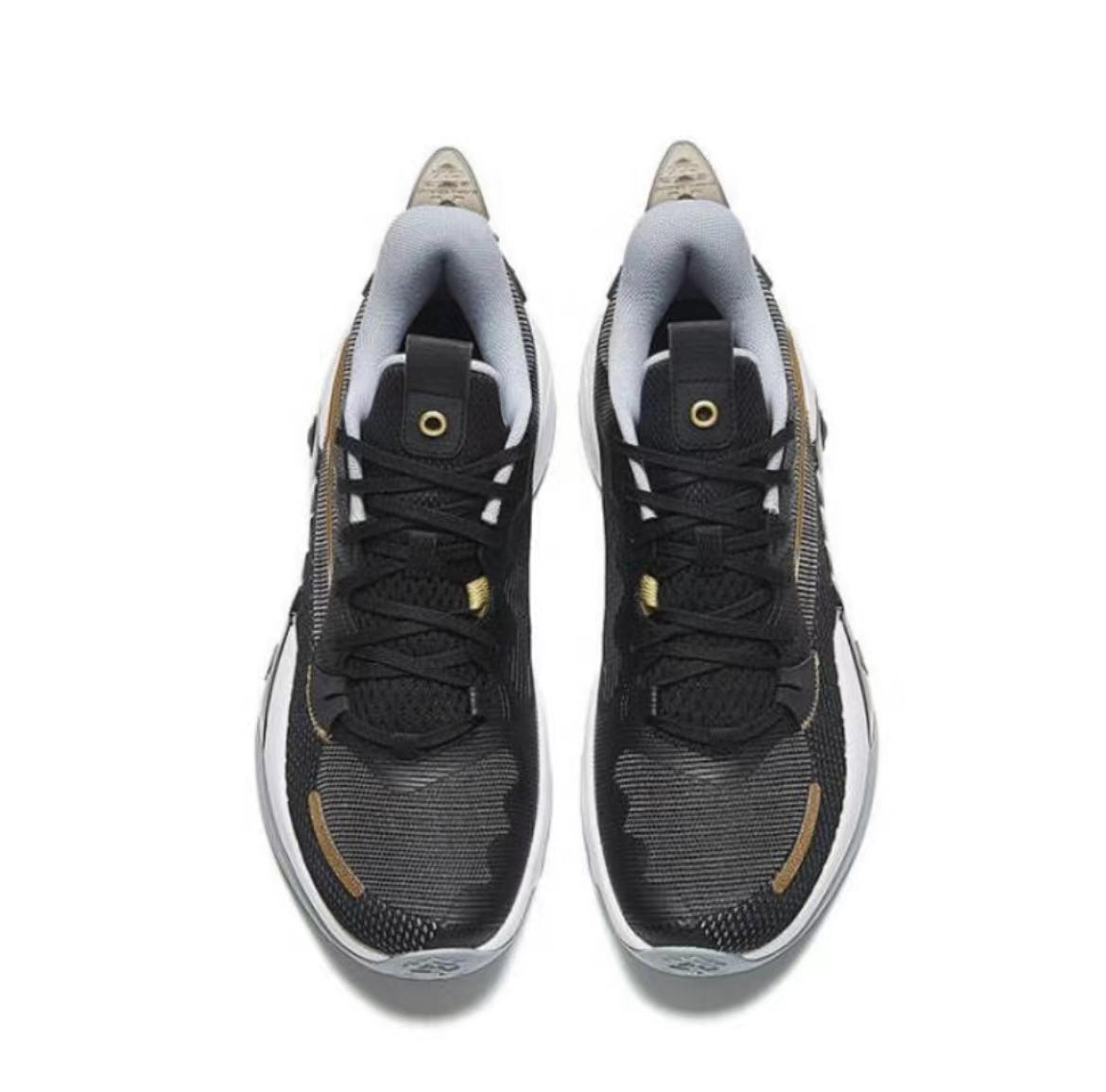 Anta Shock Wave 5 TD Basketball Shoes Black / Gold | OPX892063