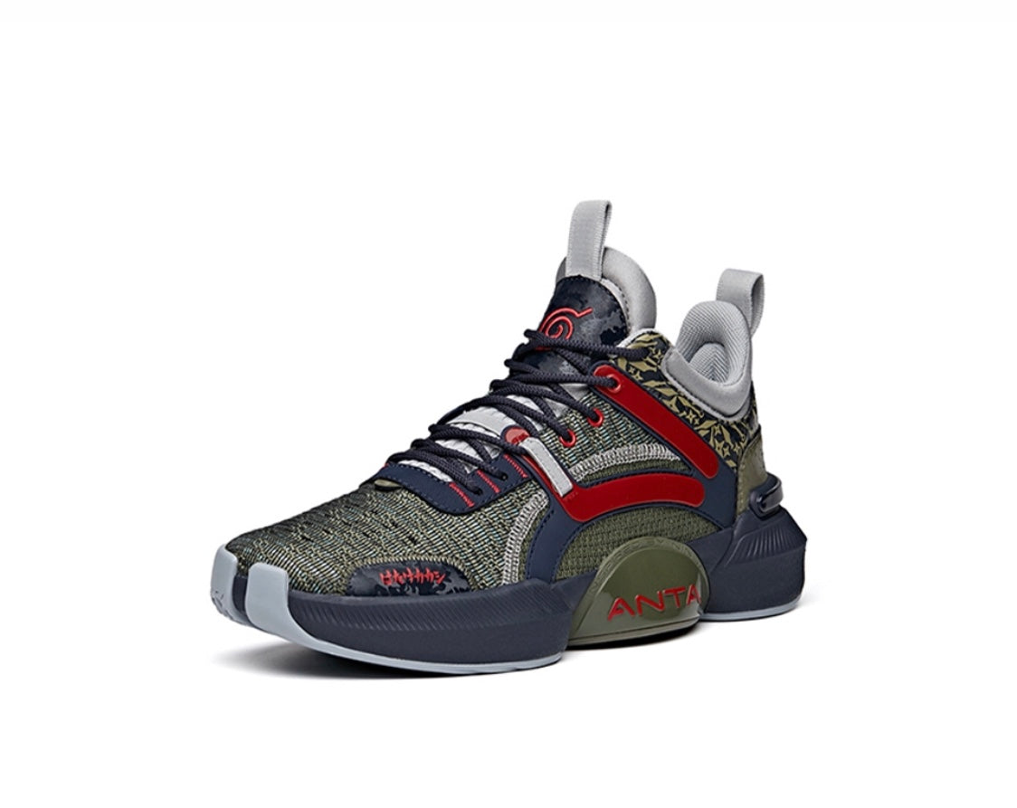 Anta x NARUTO “Hatake Kakashi” はたけ カカシ Basketball Shoes Olive / Navy | EYB563087