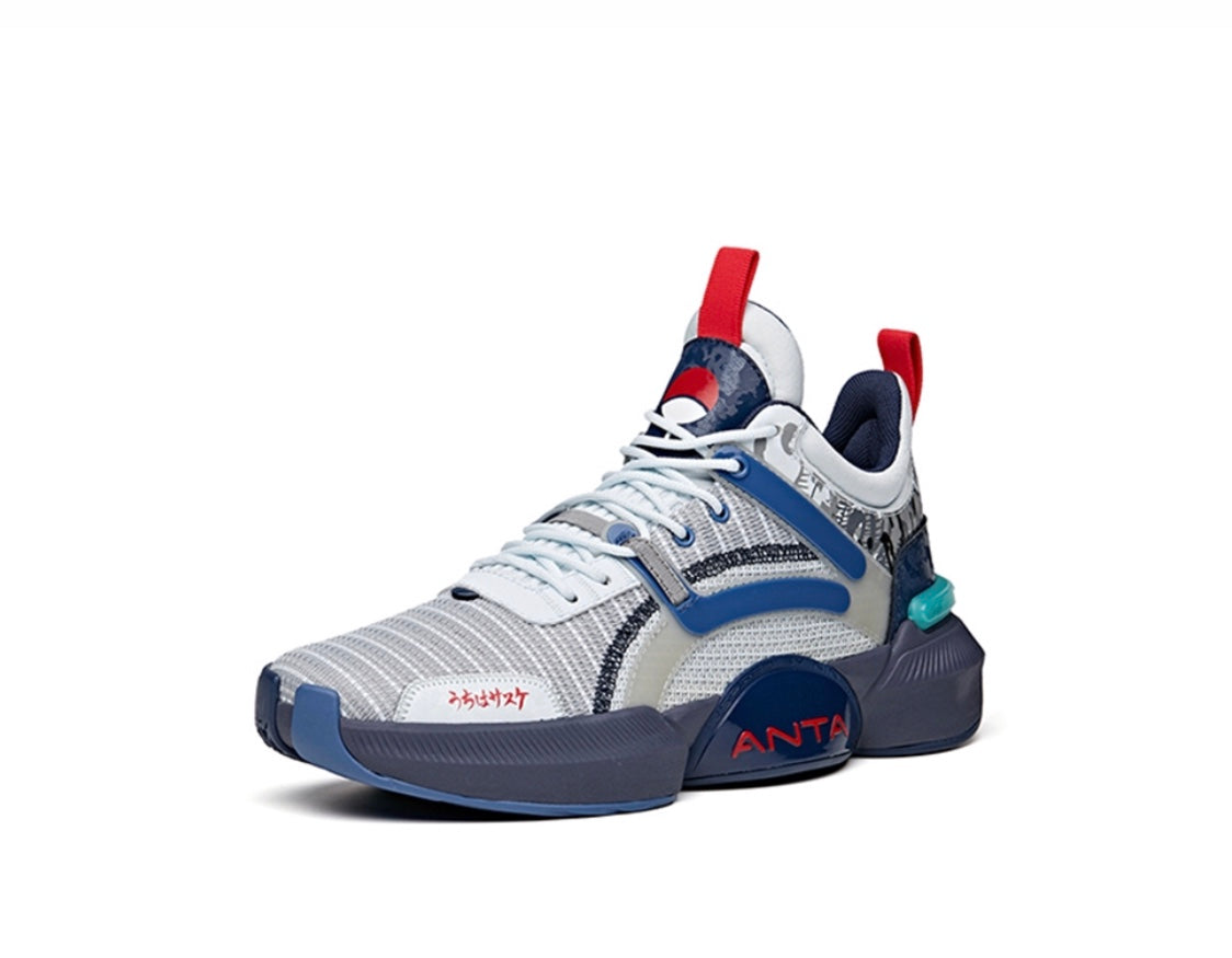 Anta x NARUTO “Uchiha Sasuke” うちは サスケ Basketball Shoes White / Navy | CML971634